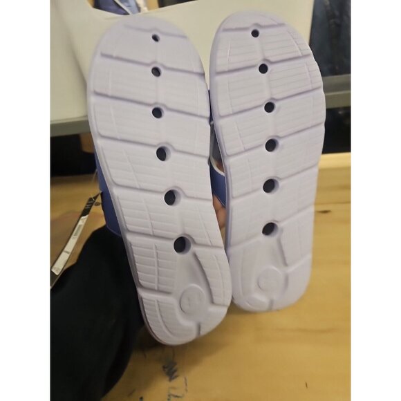 WOMEN'S UNDER ARMOUR BLUE/VIOLET IGNITE 7 SLIP ON FLIP FLOP SANDALS SIZE 11 NWT - Picture 3 of 4